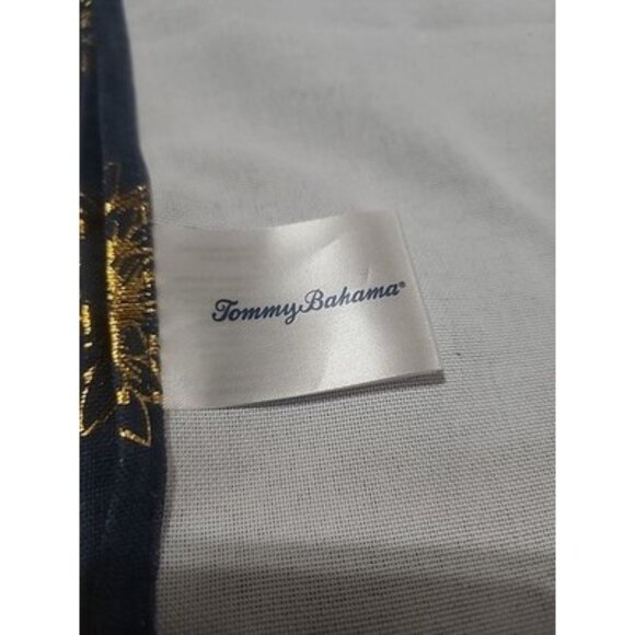 Celestial Tommy Bahama New Large Napkins Or Placemats Set of 6 Blue And Gold - Picture 6 of 6